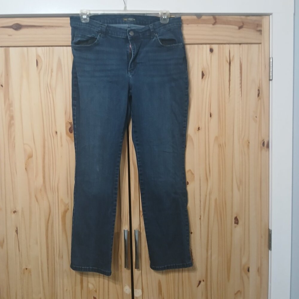 LEE RELAXED FIT STRAIGHT LEG MID RISE WOMENS JEANS 16 LONG TALL